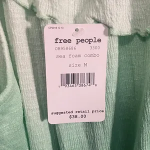 Free People Mint Ombre Ruffle Scoop Tank thumbnail 2