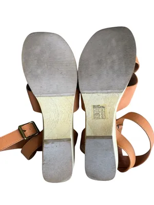 Everlane - The Clog Sandal Cognac Leather Platform Shoes Sz 10 thumbnail 10