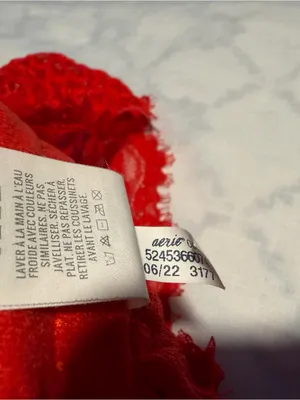 aerie Red Lace Longline Bralette size L thumbnail 15
