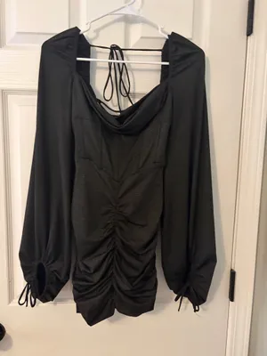 Lucy in the Sky Dress Homecoming Black Sparkly thumbnail 2