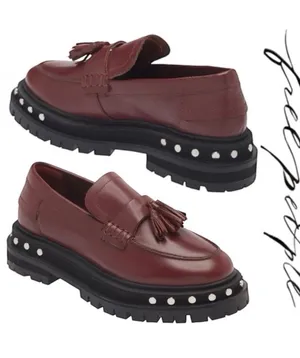 Free People Teagan Tassel Loafer-Mulberry Size 8.5 thumbnail 1