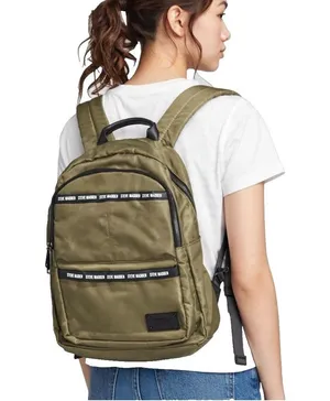 Steve Madden Olive Green Nylon Backpack - Logo Tape - Preowned thumbnail 1