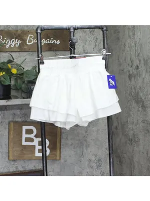 NWT Joylab Double-Layer Woven Mid-Rise Shorts 2.5 in 92618165 White XS thumbnail 2