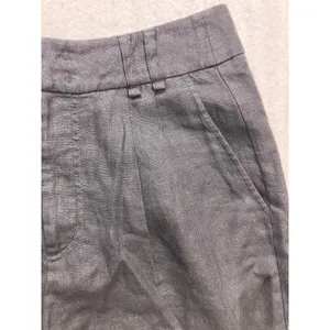 Free‎ People Shorts Women 2 Black 100% Linen High Waisted Pleated Front thumbnail 8