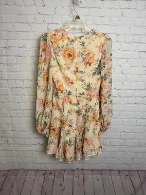 Hello Molly flowery dress lined v neck cottagecore artsy size small romantic thumbnail 6