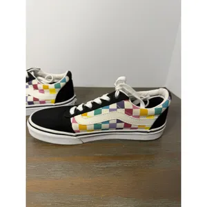 Vans Ward Low Top Sneakers Checkerboard Pastel Women's 6.5 thumbnail 2