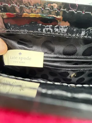 Vintage Kate Spade New York Pink Red Felt Crossbody Bag Gold Hardware thumbnail 4