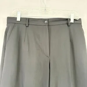 Zanella Made in Italy Black Stretch Wide Leg Trousers Dress Pants Womens 8‎ thumbnail 8