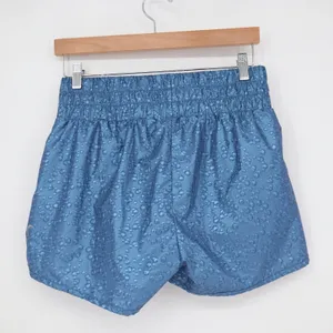 Zyia Shorts Womens M Bubble Texture Blue Smocked Waist Athletic Excellent thumbnail 6