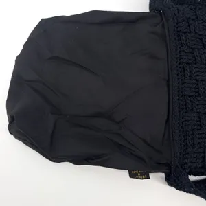 The Sak Black Crochet Hobo Bag Shoulder Bag Handbag‎ Casual Purse 10x9 thumbnail 7