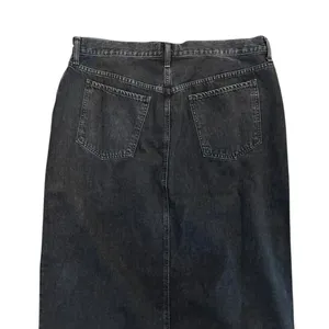 NEW Agolde Leif Front Slit Denim Maxi Skirt Spider Black Size 32 Casual $238 thumbnail 7