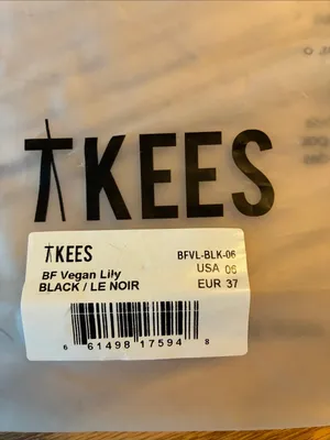 Tkees vegan Lily black flip flops Size 6 thumbnail 6