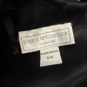 Jessica McClintock Velvet 80s Gunnesax dress size 5-6 thumbnail 2