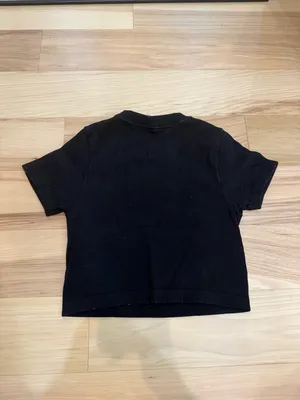 JoyLab Black cropped collared top in a size S #croptop #workout thumbnail 4