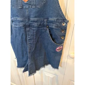 Disney Pixar Up‎ Junior Wilderness Explorer Embroidered Denim Shortalls Size XL thumbnail 5