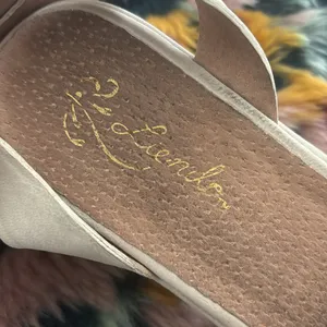 Anthropologie Cream Leather Heeled Sandals thumbnail 3