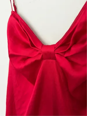 Victoria's Secret Y2K Vintage Red Mini Slip Dress Medium thumbnail 2