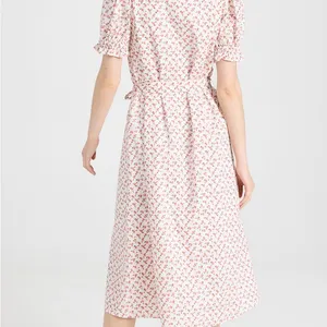 English Factory White and Red Floral Midi Dress thumbnail 5