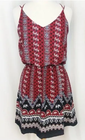 Pink Owl size medium elephant Printed Dress thumbnail 1