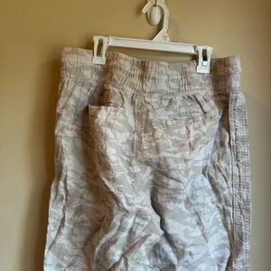 Athleta Cabo Tide Linen Jogger Neutral Camo Women's 8T Casual Lightweight thumbnail 5