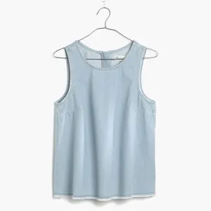 Madewell Raw Edge Denim Tank Top thumbnail 4