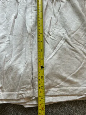 Gap Light Heather Gray/Cream Elastic Waistband Sleep Shorts | Size Large thumbnail 7