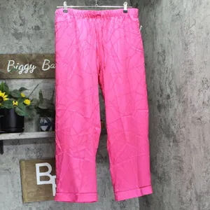 NWT INC International Concepts 2-Piece Collar Pajama Set Magenta Chain Pink L thumbnail 5