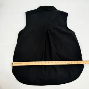 Banana Republic Outlet Blouse Womens M Black Double Pocket Sleeveless Relaxed thumbnail 12
