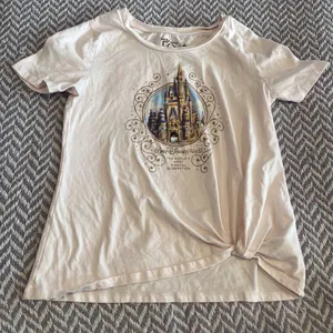Walt Disney World Shirt Womens XS Pink 50th Anniversary Cinderella's Castle thumbnail 1