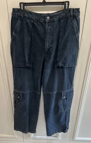 We The Free Free People Marx Slouchy Cargo Jeans Women's‎ 30 Y2K Grunge Baggy thumbnail 1