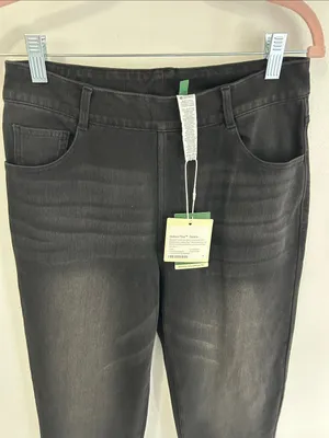 Halara Flex Denim High Waisted Straight Leg Jeans Washed Black thumbnail 6