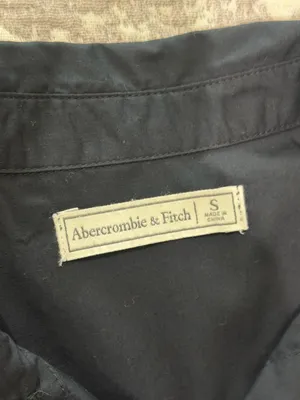 Abercrombie & fitch Black Button-Front Tiered Smock Dress Puff Short Sleeve Coll thumbnail 10