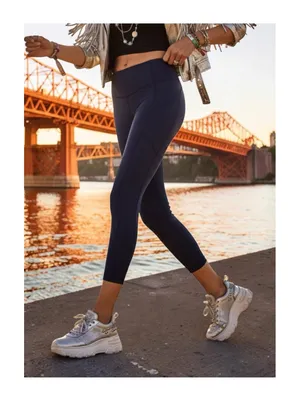 Lululemon ☀︎︎ All The Right Places Hi Waist 23” Crop II Yoga Pant ☀︎︎ Navy 6 thumbnail 2
