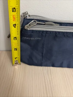 Travelon Navy Belt Bag with Gray Strap thumbnail 4