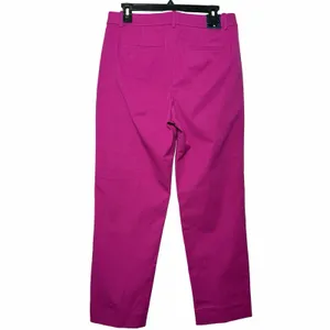 J.Crew‎ Kallie Pant Womens 8 Fuchsia Hot Pink Straight Ankle Career Stretch NWT thumbnail 3