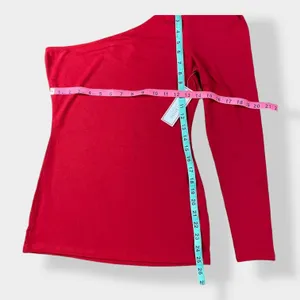 Bisou Bisou‎ NWT Red One Shoulder Top Size Small Going out, Boho thumbnail 3