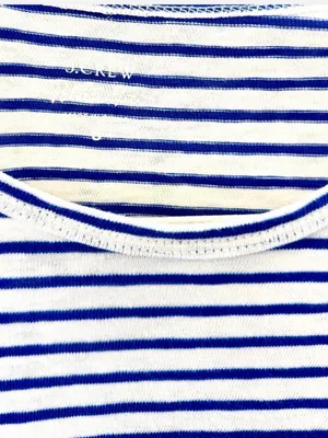 J Crew ‘Painter Tee’ Blue & White Striped T-Shirt Sz S 100% Cotton thumbnail 4