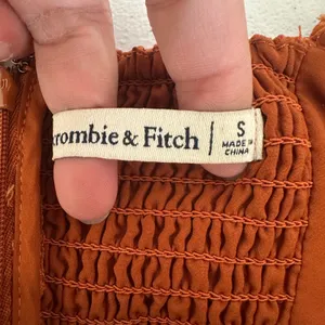Abercrombie Fitch Rust Brown Floral‎ Sweetheart Neck Puff Sleeve MiniDress Small thumbnail 10