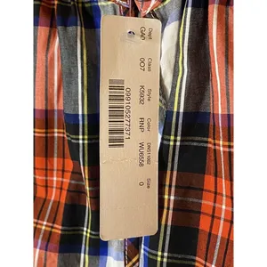 NWT‎ J Crew Plaid Ruffle Mock Neck Tank Top Blouse Size 0 Red Holiday Tartan thumbnail 4
