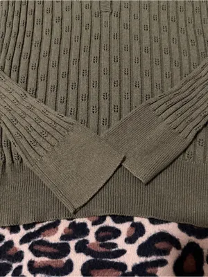 2000s vintage style dark forest green diamond like pattern long sleeve henley thumbnail 7