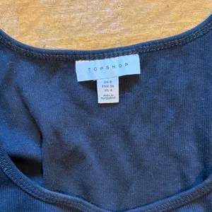 Topshop Black Ruffle Sleeve Crop Top thumbnail 2