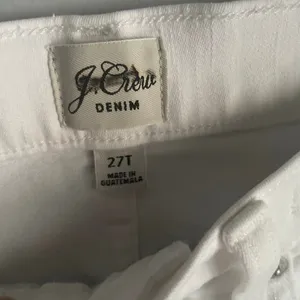 J.Crew High Rise White Straight Leg Jeans size 27 Tall Minimalist Summer‎ thumbnail 4