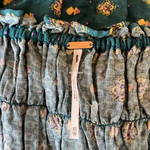 NWOT Free People Clementina Dress Emerald Combo XS thumbnail 9