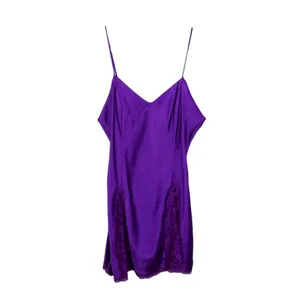 Vintage Victoria's Secret Gold Label Purple Lace Satin Slip Lingerie Large Sexy thumbnail 2