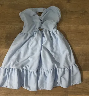 Shein Strapless Dress Blue thumbnail 1
