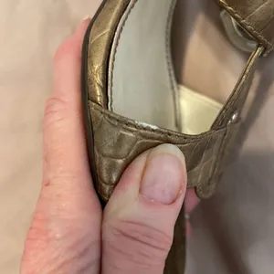 Anne Klein Halen size 9.5 gold buckle sandals some signs of wear thumbnail 13