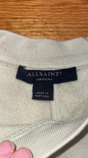 AllSaints tan cropped sweater thumbnail 2