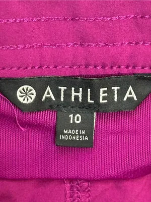 Athleta Hudson Board Shorts Women Size 10 Magenta Berry Stretch Drawstring thumbnail 10