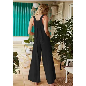 NEW 100% Cotton Loose Bib Jumpsuit Baggy Overalls Pockets XL thumbnail 2
