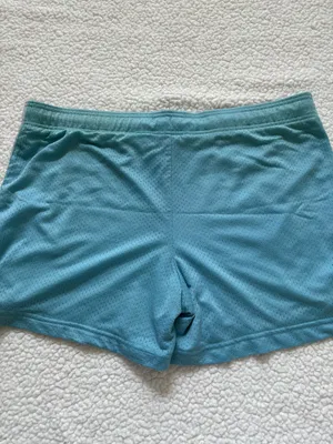 Nike Dri-FIT Turquoise Teal Blue Layered Mesh Running Athletic Short M Workout thumbnail 8